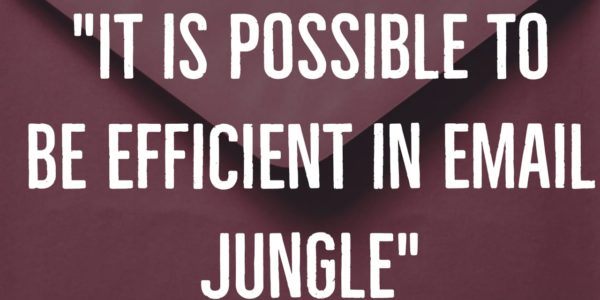 “It is possible to be efficient in email Jungle”